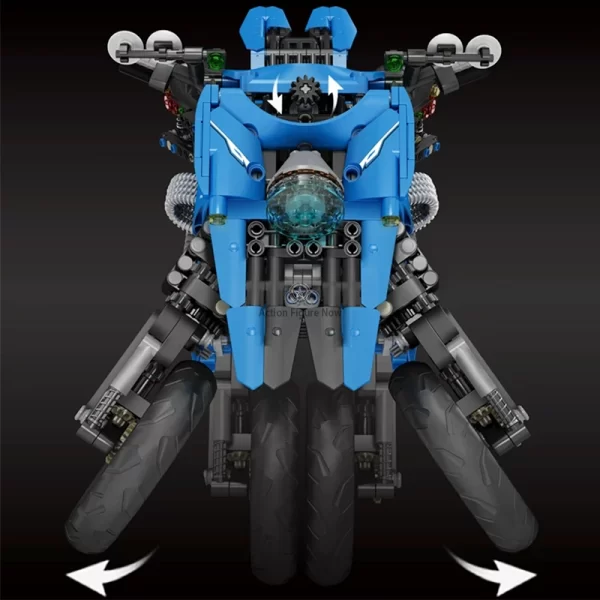 1535pcs Split-Wheel Motorcycle