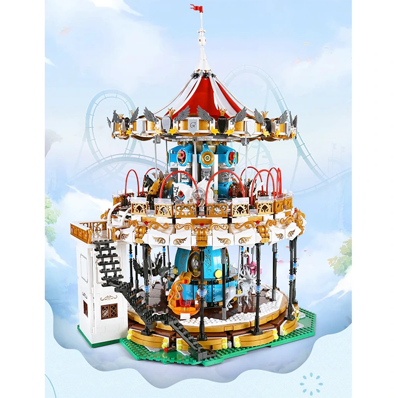 Motorized Merry-Go-Round with 5,085 Pieces Motorized Merry-Go-Round with 5,085 Pieces