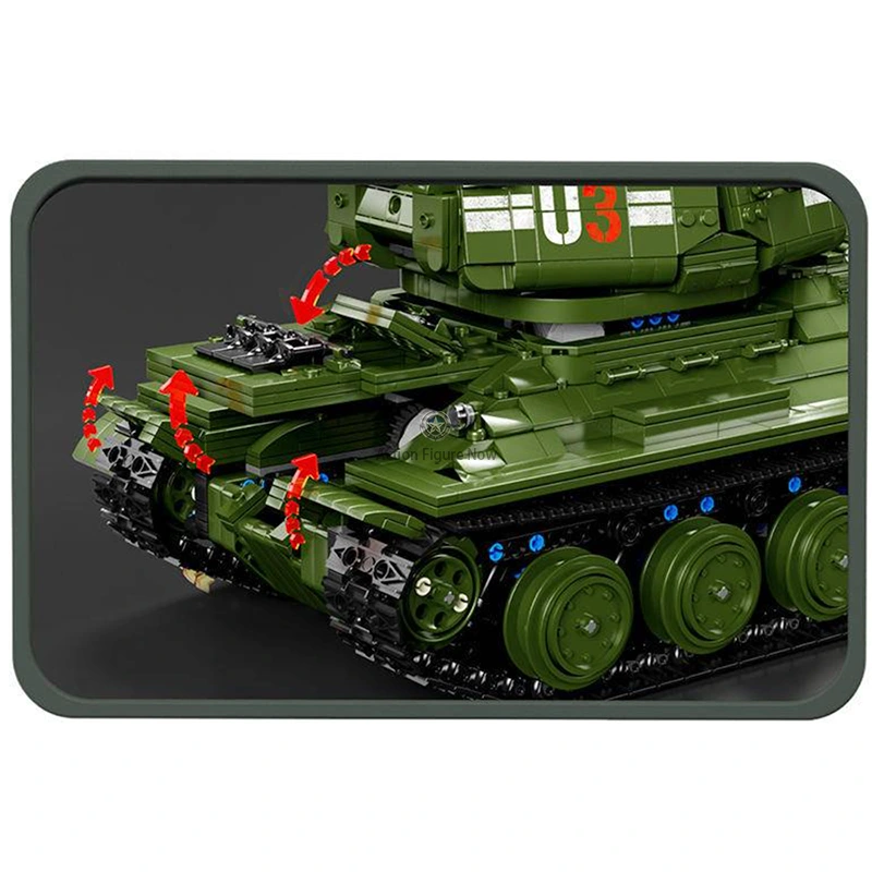 T34 Remote Control Tank, 2051 Pieces T34 Remote Control Tank, 2051 Pieces