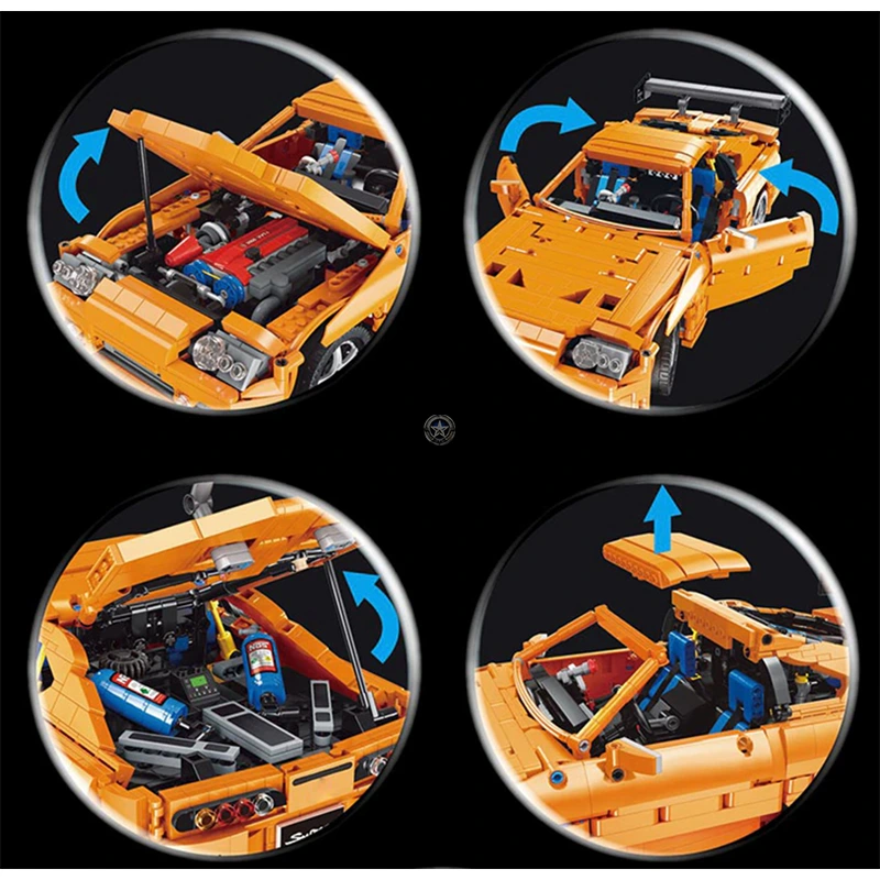 10-Second Skyline GT-R R34 2225-Piece Building Blocks 10-Second Skyline GT-R R34 2225-Piece Building Blocks