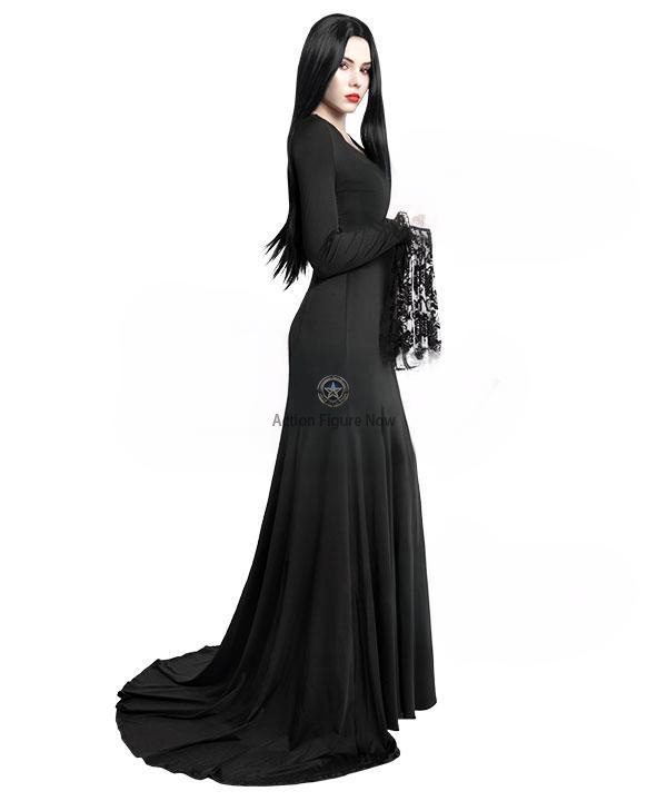 Morticia Addams Black Halloween Cosplay Costume from The Addams Family - ECM2562