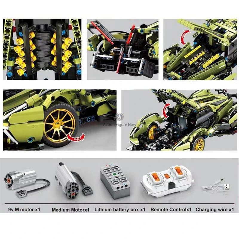 1038pcs Remote-Controlled Concept Bull Building Blocks Set
