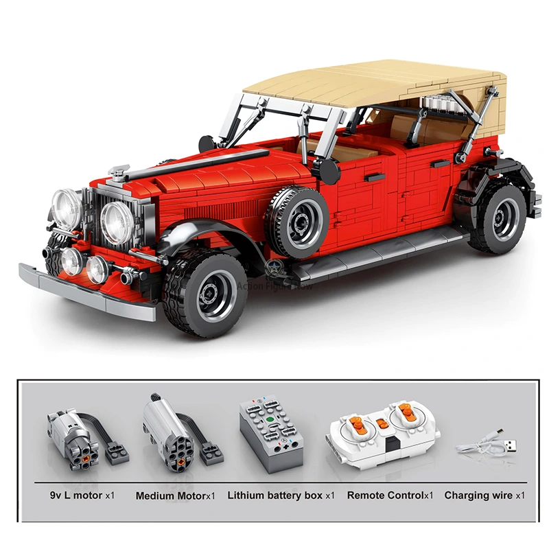 1134pcs Classic Vintage Remote Control Building Block Set