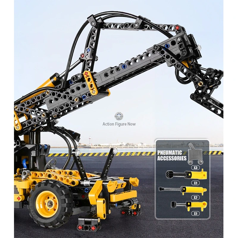 Pneumatic Forklift Building Blocks Set (802 Pieces) Pneumatic Forklift Building Blocks Set (802 Pieces)