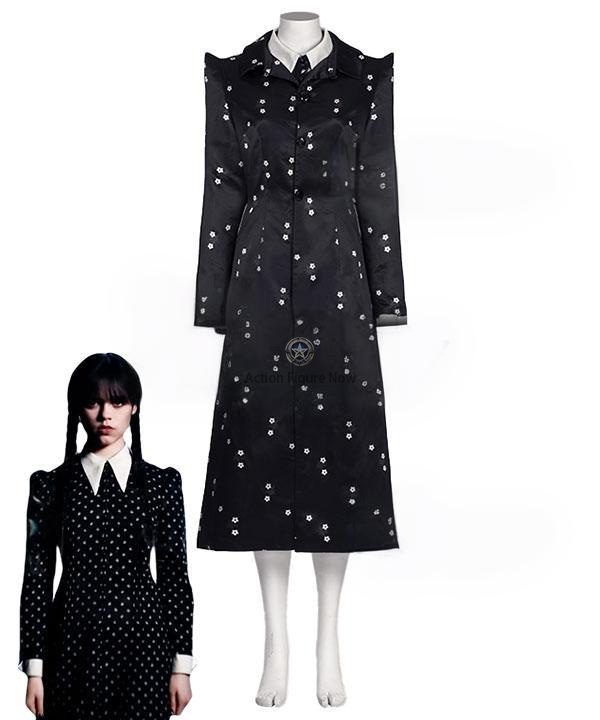 2022 TV Series Wednesday Addams Costume - The Addams Family Cosplay Outfit 2022 TV Series Wednesday Addams Costume - The Addams Family Cosplay Outfit