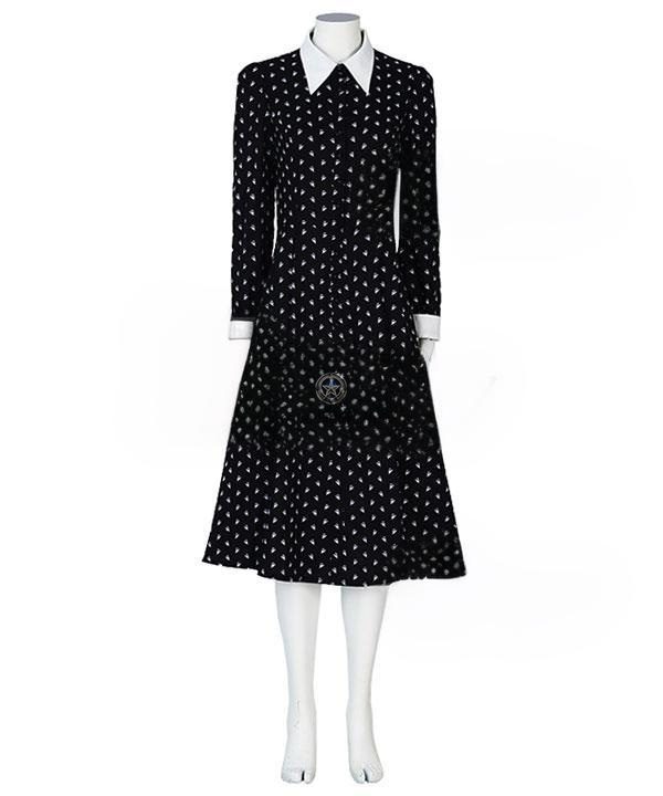 2022 TV Series Wednesday Addams Costume - The Addams Family Cosplay Outfit 2022 TV Series Wednesday Addams Costume - The Addams Family Cosplay Outfit