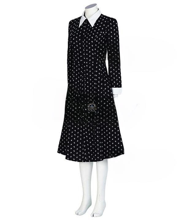 2022 TV Series Wednesday Addams Costume - The Addams Family Cosplay Outfit 2022 TV Series Wednesday Addams Costume - The Addams Family Cosplay Outfit