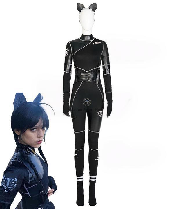 Wednesday Addams Cat Costume - TV Series 2022 Cosplay Outfit Wednesday Addams Cat Costume - TV Series 2022 Cosplay Outfit