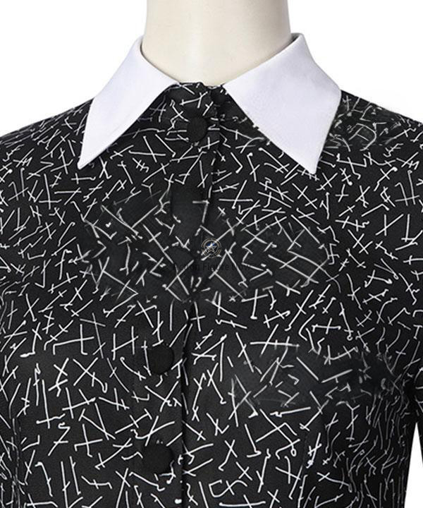 The product name can be rewritten as Wednesday Addams Cosplay Costume - The Addams Family 1991 for clearer, more reasonable, and SEO-friendly presentation.