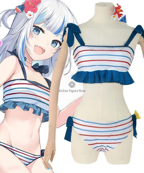Gawr Gura Swimsuit Cosplay Outfit- Hololive Summer Virtual