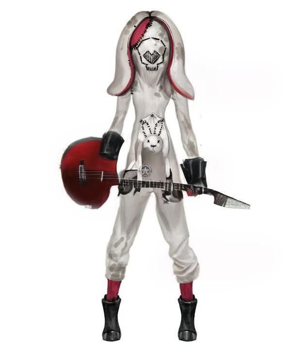 Asylum Alice Rabbit Onesie Halloween Costume