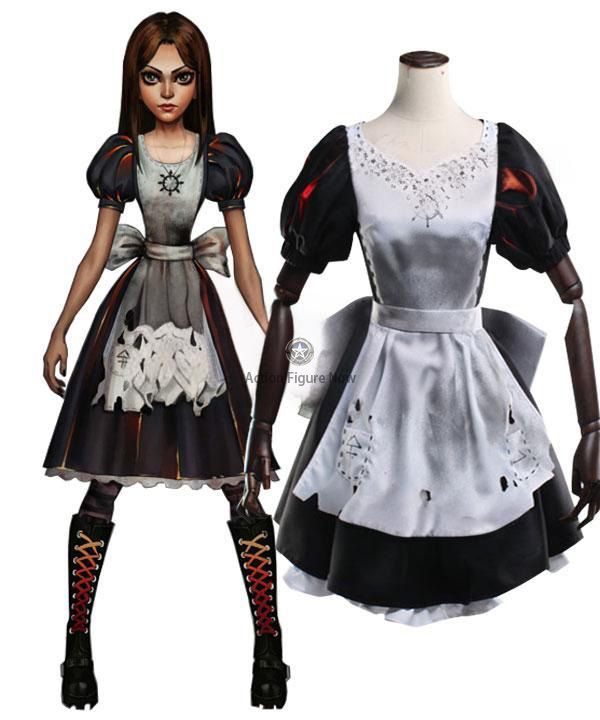 Alice: Madness Returns Alice Ash Dress Cosplay Costume