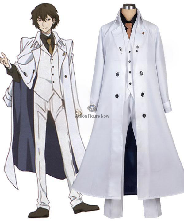 Osamu Dazai White Cosplay Costume from Bungou Stray Dogs: Dead Apple