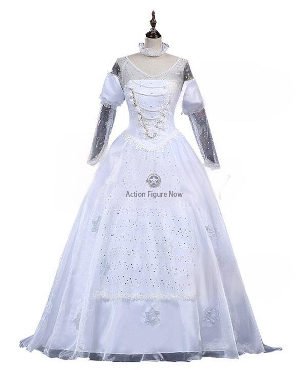 White Queen Alice in Wonderland Cosplay Dress Costume