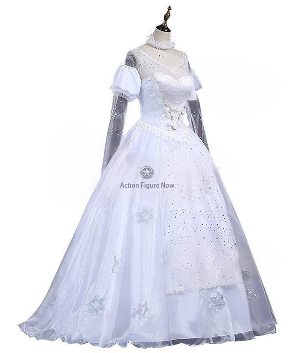 White Queen Alice in Wonderland Cosplay Dress Costume
