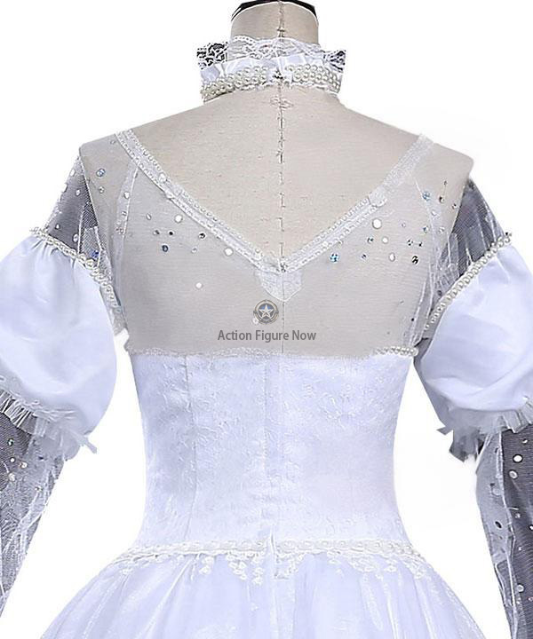 White Queen Alice in Wonderland Cosplay Dress Costume