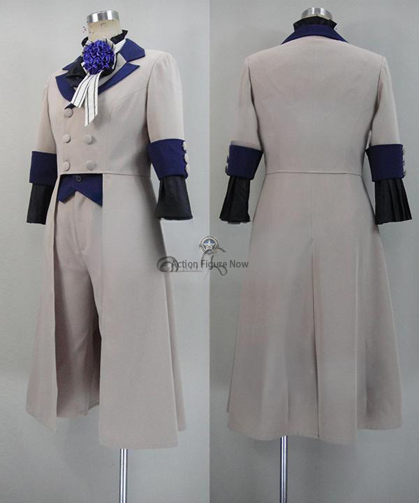 Black Butler Book of Circus Ciel Phantomhive Grey Cosplay Costume