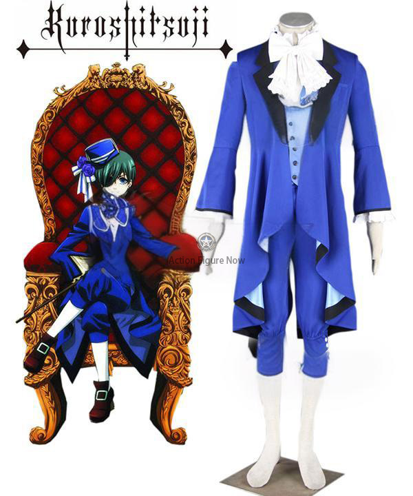 Black Butler Kuroshitsuji Ciel Phantomhive Blue Evening Suit Cosplay Costume