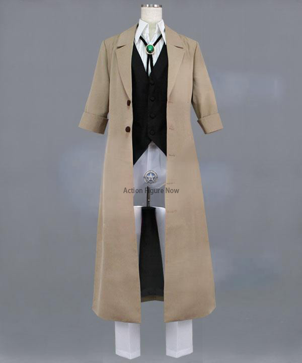 Bungou Stray Dogs Osamu Dazai Brown Trench Coat Costume