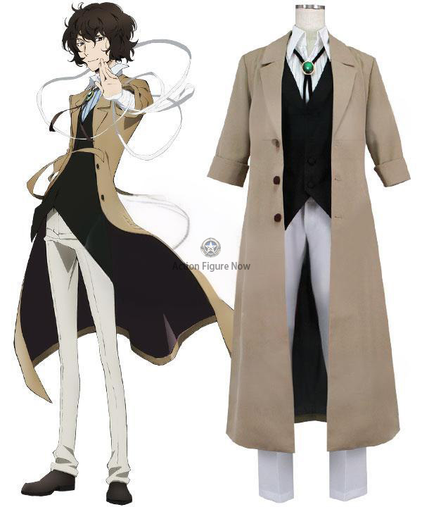 Bungou Stray Dogs Osamu Dazai Brown Trench Coat Costume