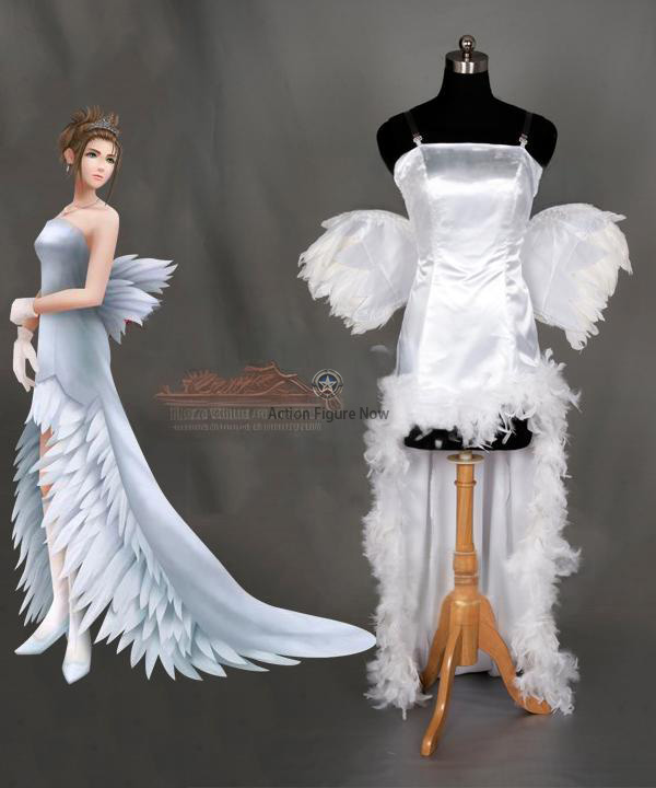Final Fantasy X Yuna Wedding Dress Cosplay Costume