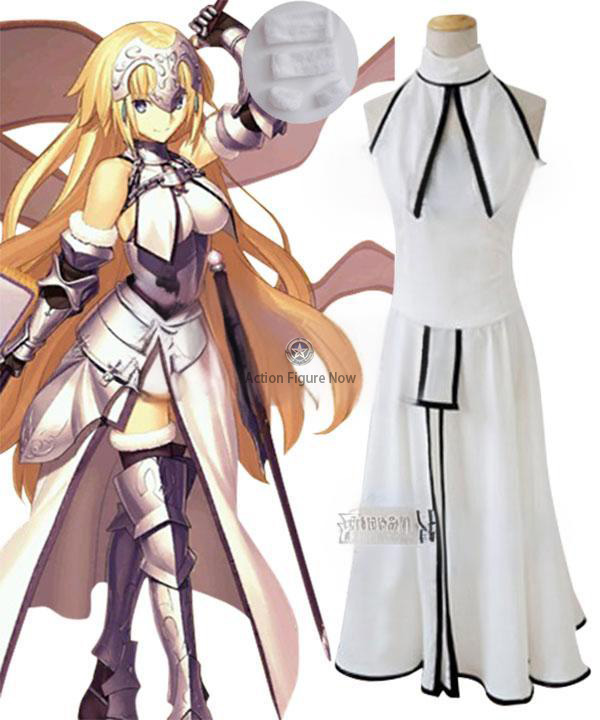 Ruler Joan of Arc White Dress Cosplay Costume from Fate Grand Order and Fate Apocrypha - A Edition