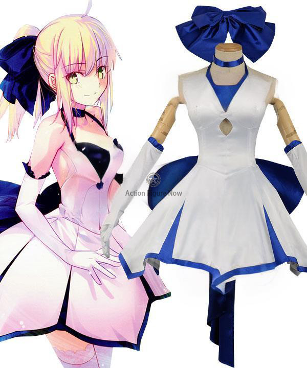 Fate Extella: Saber Nero Claudius Caesar Augustus Germanicus Blue Evening Dress Cosplay Costume