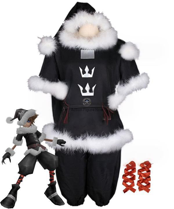 Kingdom Hearts: Christmas Sora CT Valor Santa Form Cosplay Costume