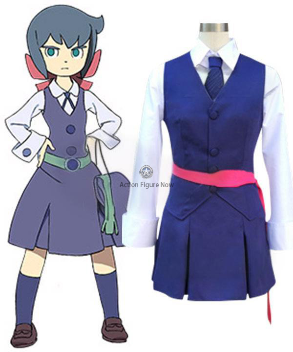 Little Witch Academia - Atsuko Kagari, Diana Cavendish, Constanze Amalie von Braunschbank-Albrechtsberger, and Sucy Manbavaran School Uniforms - Cosplay Costumes with Optional Belts