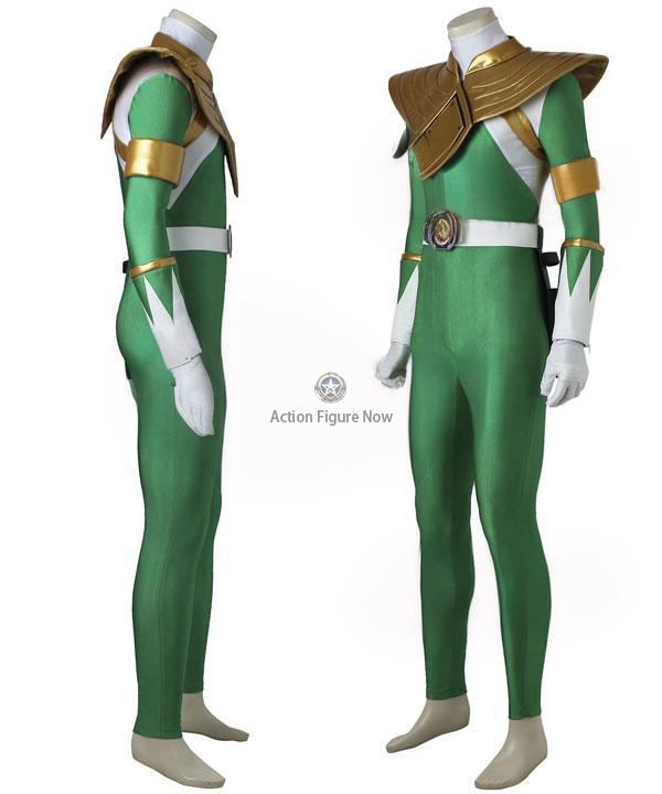Green Ranger Cosplay Costume - Mighty Morphin Power Rangers Tommy Oliver Outfit (Excluding Boots)