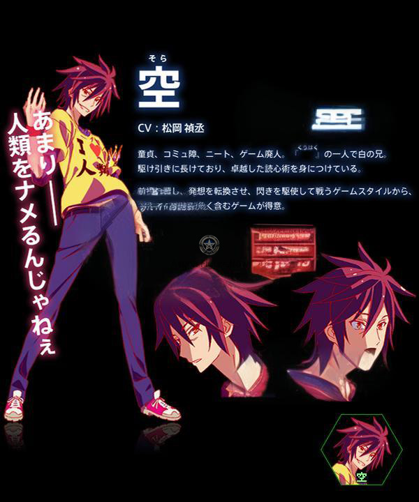 No Game No Life Sora Cosplay Costume