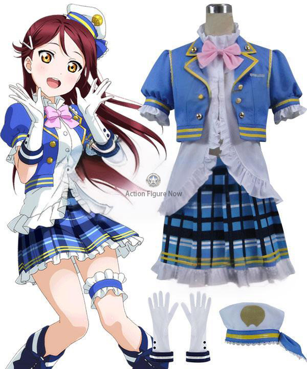 Love Live! Sunshine!! Aqours Riko Sakurauchi Navy Blue Cosplay Costume