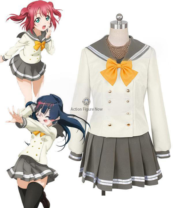 Love Live! Sunshine!! Aqours Ruby Kurosawa & Tsushima Yoshiko School Uniform Cosplay Costume