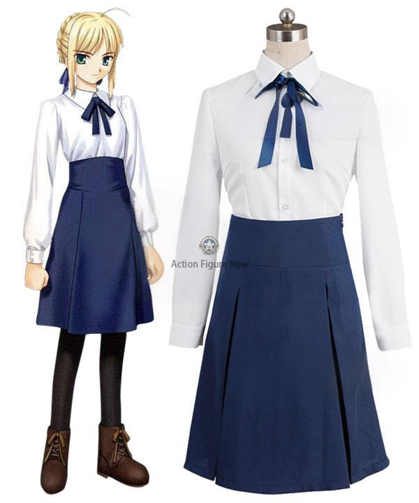 Fate/Stay Night Saber Artoria Pendragon (King Arthur) Cosplay Costume - Standard Edition
