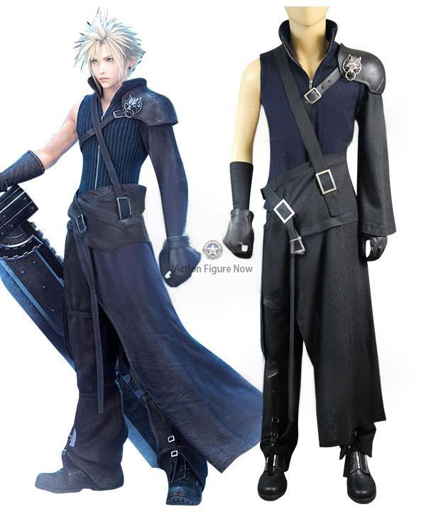 Final Fantasy VII: Advent Children Cloud Strife Cosplay Costume, Premium Edition