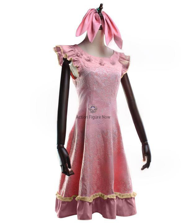 Aerith Gainsborough Dress Cosplay Costume from Final Fantasy VII Remake