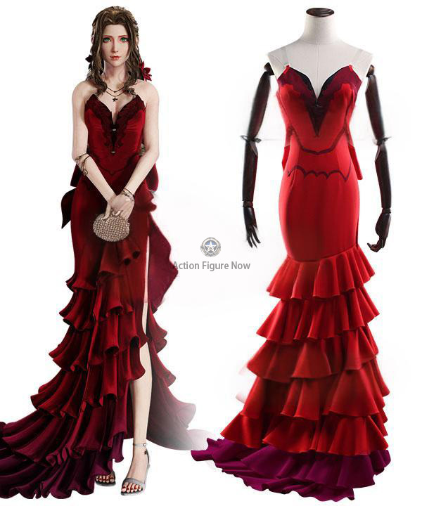Final Fantasy VII Rebirth Aerith Gainsborough Red Cosplay Costume