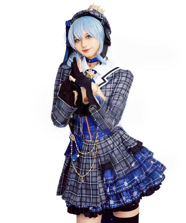 A more SEO-friendly and clear product name for the page could be: Hoshimachi Suisei Hololive VTuber Cosplay Costume - EZCosplay. This format prioritizes the character's name and the term Hololive VTuber, which are likely to be common search terms, followed by the product type Cosplay Costume and the brand name EZCosplay.