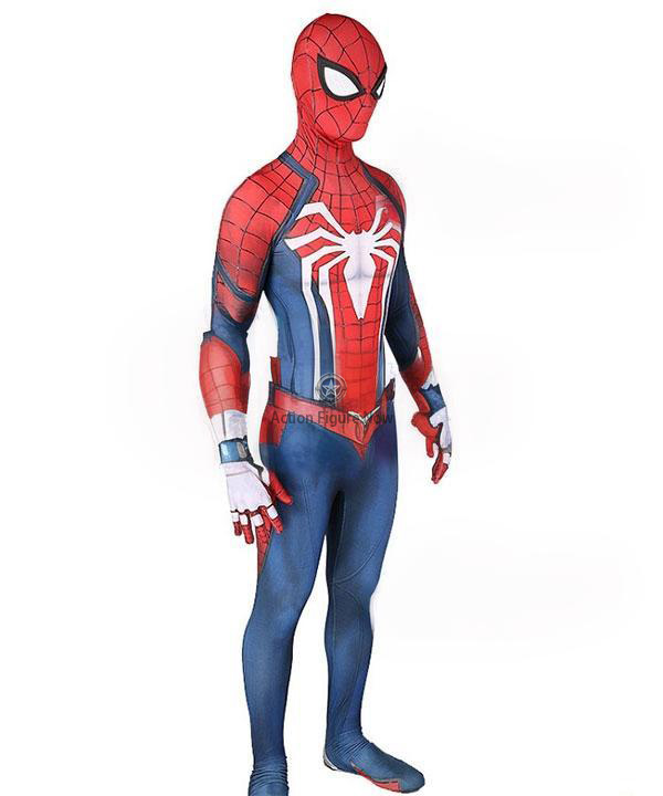 2018 Marvel Spider-Man PS4 Game: Peter Parker Spandex Cosplay Jumpsuit Costume