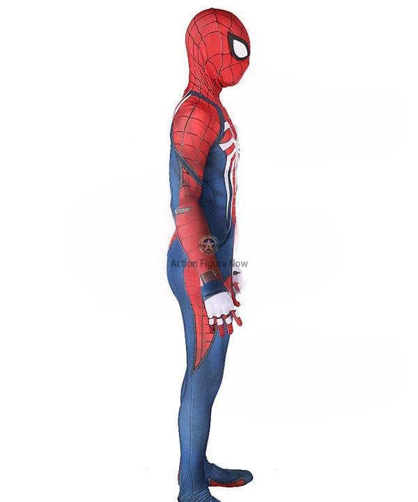 2018 Marvel Spider-Man PS4 Game: Peter Parker Spandex Cosplay Jumpsuit Costume