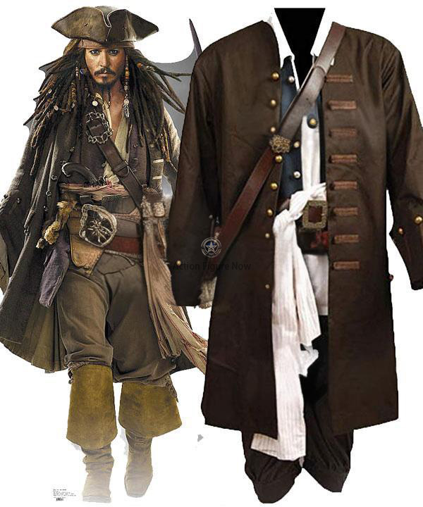 Jack Sparrow Costume - Authentic Pirates of the Caribbean Cosplay for Halloween
