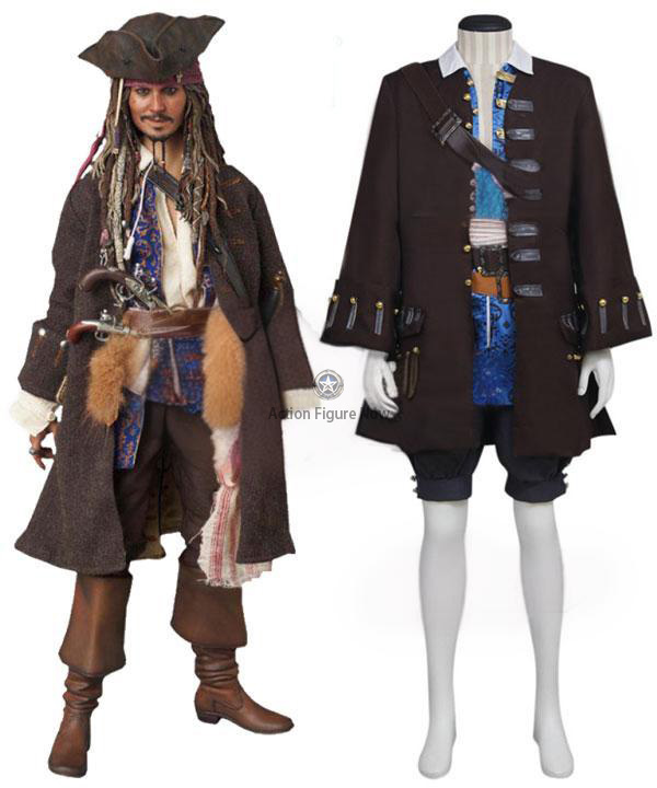 Captain Jack Sparrow Costume - Pirates of the Caribbean Cosplay (Latest Edition)