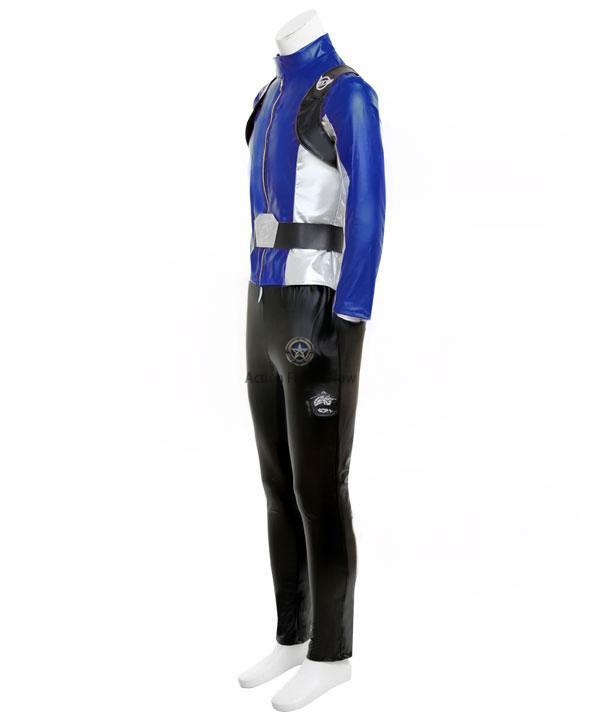 Blue Power Ranger Costume from Beast Morphers Series - High-Quality Cosplay Outfit