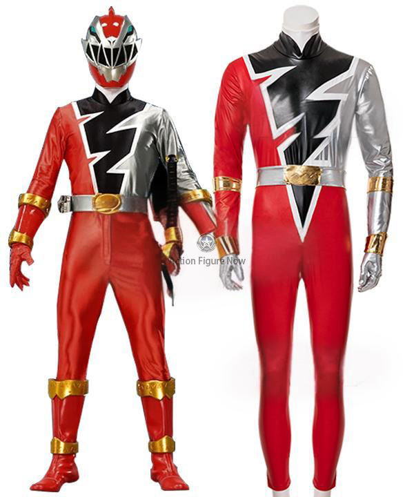 Red Ranger Dino Fury Power Rangers Cosplay Outfit