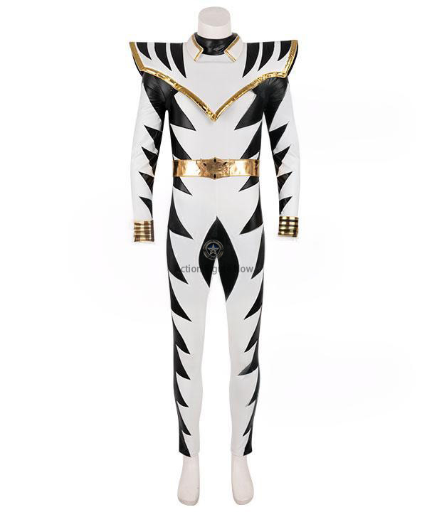 White Dino Ranger Cosplay Outfit from Power Rangers Dino Thunder Series - EMPR087