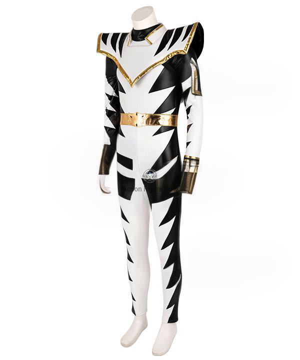 White Dino Ranger Cosplay Outfit from Power Rangers Dino Thunder Series - EMPR087