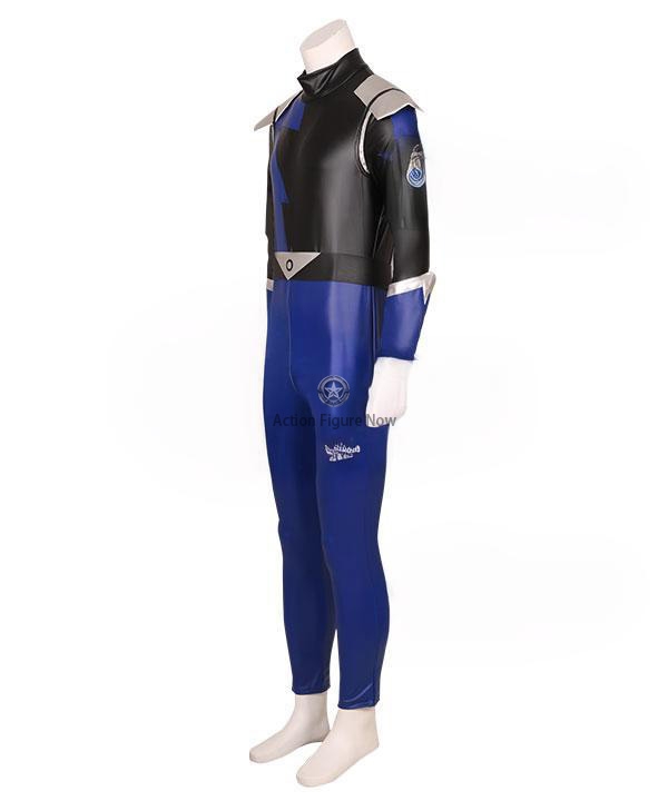Blue HyperForce Power Rangers Cosplay Costume - High Quality, Authentic Detail for better clarity and SEO optimization. This title is concise, clearly describes the product, incorporates relevant keywords, and emphasizes quality which can attract more search traffic.