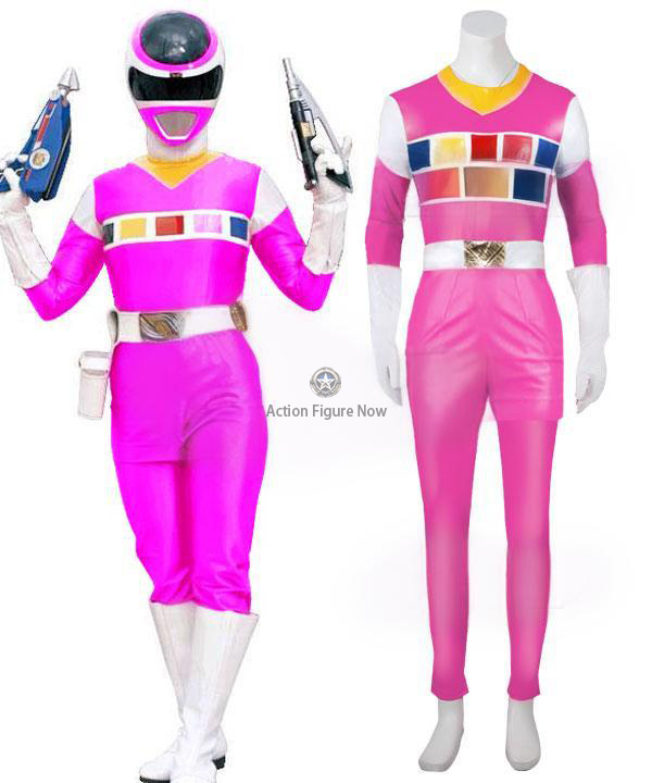 Space-Themed Pink Ranger Cosplay Outfit from Power Rangers Series