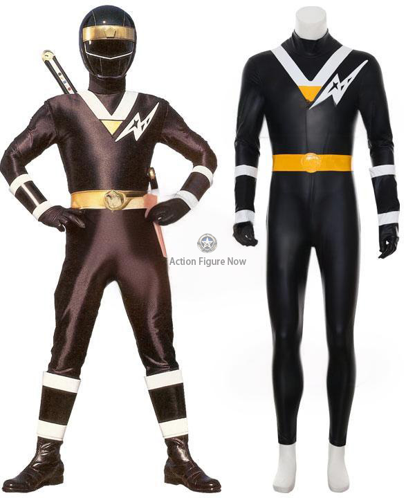 Power Rangers Black Aquitar Ranger Cosplay Outfit - Mighty Morphin Alien Series