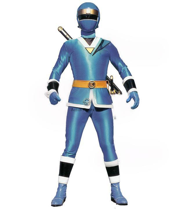 Blue Aquitar Ranger Cosplay Costume from Mighty Morphin Alien Rangers